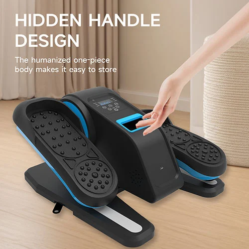 XB503 compact seated pedal exerciser placed under a desk